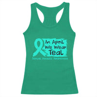 Sexual Assault Awareness Racerback Tank Top In April We Wear Teal