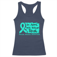 Sexual Assault Awareness Racerback Tank Top In April We Wear Teal