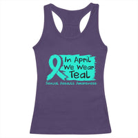 Sexual Assault Awareness Racerback Tank Top In April We Wear Teal