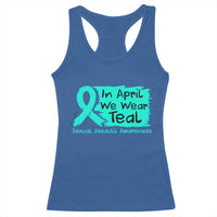 Sexual Assault Awareness Racerback Tank Top In April We Wear Teal