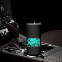 Sexual Assault Awareness Skinny Tumbler In April We Wear Teal