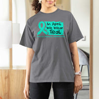 Sexual Assault Awareness T Shirt For Women In April We Wear Teal