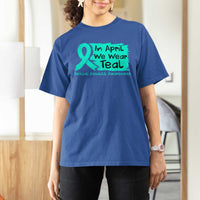 Sexual Assault Awareness T Shirt For Women In April We Wear Teal