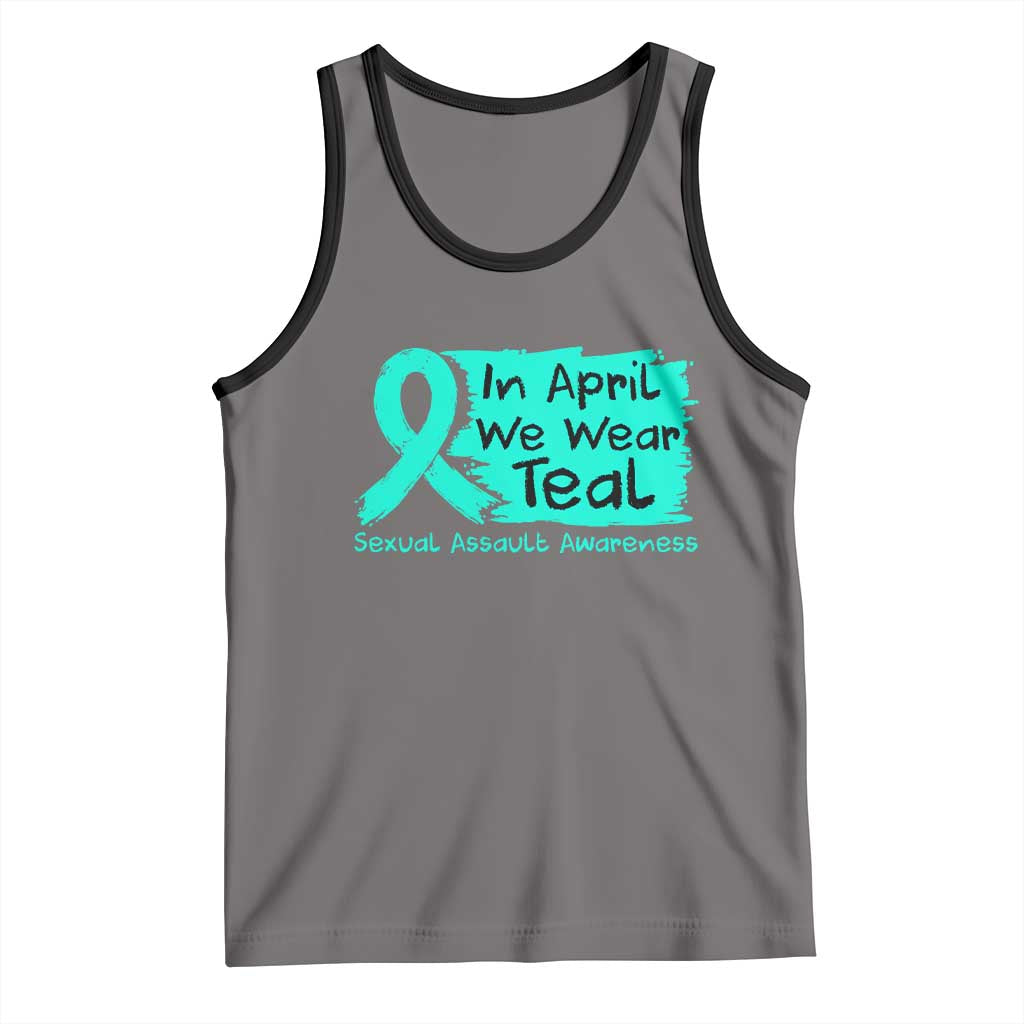 Sexual Assault Awareness Tank Top In April We Wear Teal