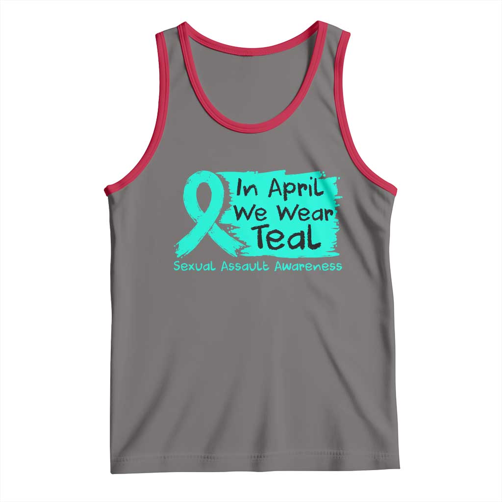 Sexual Assault Awareness Tank Top In April We Wear Teal