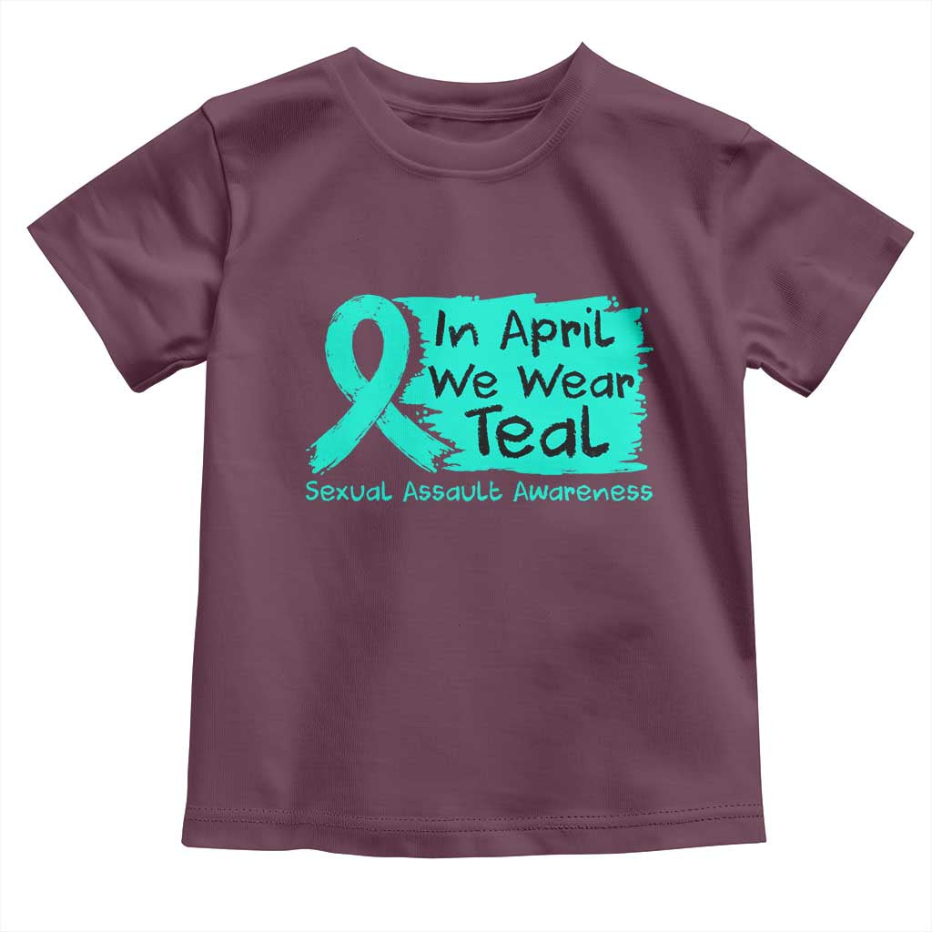 Sexual Assault Awareness Toddler T Shirt In April We Wear Teal