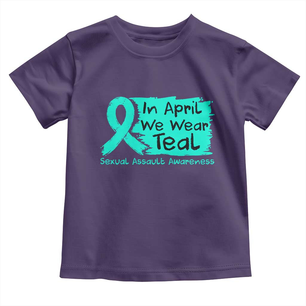 Sexual Assault Awareness Toddler T Shirt In April We Wear Teal