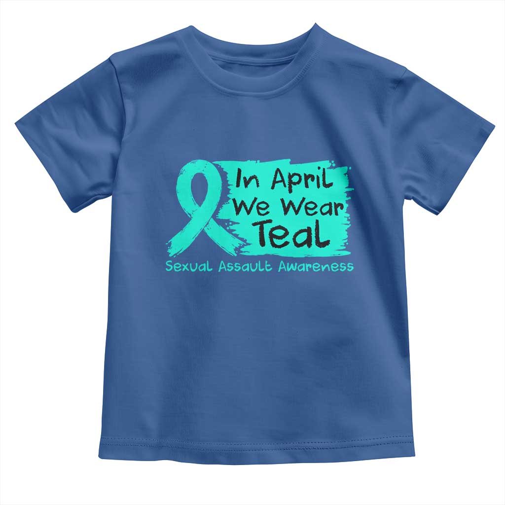 Sexual Assault Awareness Toddler T Shirt In April We Wear Teal