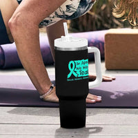 Sexual Assault Awareness Tumbler With Handle In April We Wear Teal