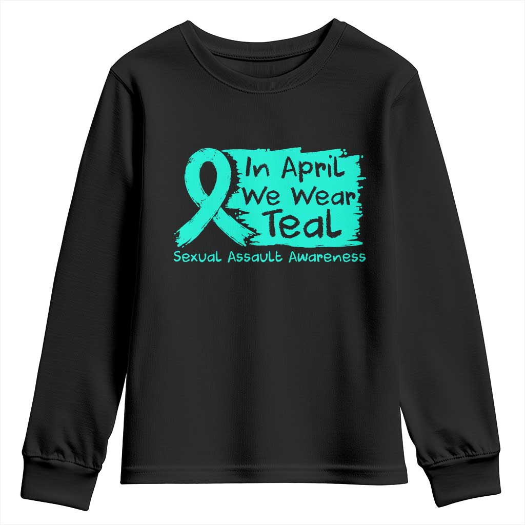 Sexual Assault Awareness Youth Sweatshirt In April We Wear Teal