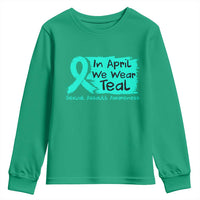 Sexual Assault Awareness Youth Sweatshirt In April We Wear Teal