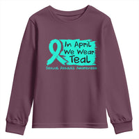 Sexual Assault Awareness Youth Sweatshirt In April We Wear Teal