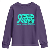 Sexual Assault Awareness Youth Sweatshirt In April We Wear Teal