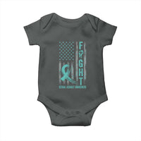 Sexual Assault Awareness Baby Onesie Fight Cancer American Flag Teal Ribbon