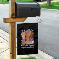 In May We Wear Purple Lupus Awareness Garden Flag Purple Ribbon