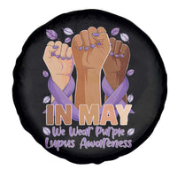 In May We Wear Purple Lupus Awareness Spare Tire Cover Purple Ribbon