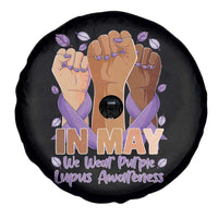 In May We Wear Purple Lupus Awareness Spare Tire Cover Purple Ribbon
