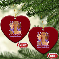 In May We Wear Purple Lupus Awareness Ceramic Ornament Purple Ribbon