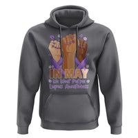 In May We Wear Purple Lupus Awareness Hoodie Purple Ribbon