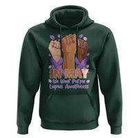 In May We Wear Purple Lupus Awareness Hoodie Purple Ribbon