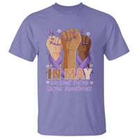 In May We Wear Purple Lupus Awareness T Shirt Purple Ribbon
