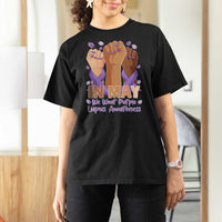 In May We Wear Purple Lupus Awareness T Shirt For Women Purple Ribbon