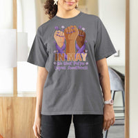 In May We Wear Purple Lupus Awareness T Shirt For Women Purple Ribbon