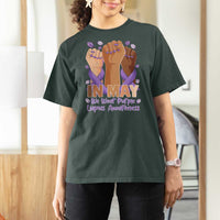 In May We Wear Purple Lupus Awareness T Shirt For Women Purple Ribbon