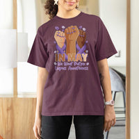 In May We Wear Purple Lupus Awareness T Shirt For Women Purple Ribbon