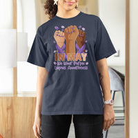 In May We Wear Purple Lupus Awareness T Shirt For Women Purple Ribbon