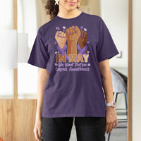 In May We Wear Purple Lupus Awareness T Shirt For Women Purple Ribbon
