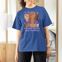 In May We Wear Purple Lupus Awareness T Shirt For Women Purple Ribbon