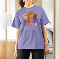 In May We Wear Purple Lupus Awareness T Shirt For Women Purple Ribbon
