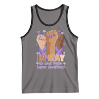 In May We Wear Purple Lupus Awareness Tank Top Purple Ribbon