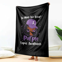Lupus Awareness Throw Blanket African American Black Women Fight Lupus Purple Ribbon