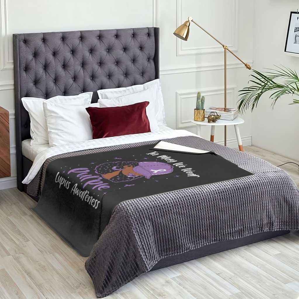 Lupus Awareness Throw Blanket African American Black Women Fight Lupus Purple Ribbon