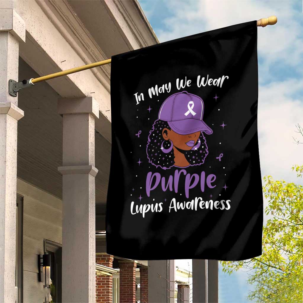Lupus Awareness Garden Flag African American Black Women Fight Lupus Purple Ribbon