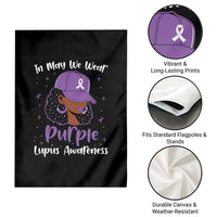 Lupus Awareness Garden Flag African American Black Women Fight Lupus Purple Ribbon