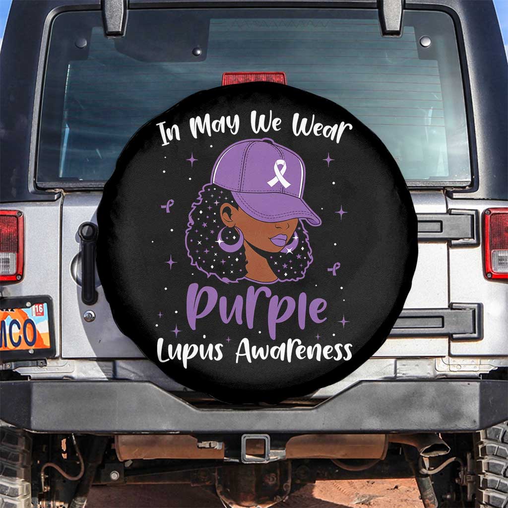 Lupus Awareness Spare Tire Cover African American Black Women Fight Lupus Purple Ribbon