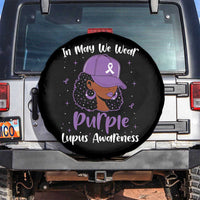 Lupus Awareness Spare Tire Cover African American Black Women Fight Lupus Purple Ribbon