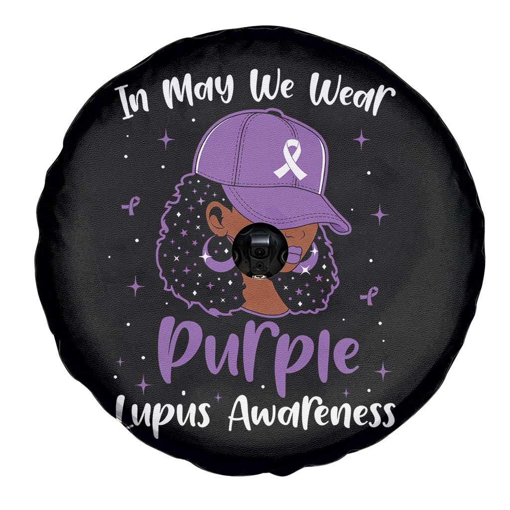Lupus Awareness Spare Tire Cover African American Black Women Fight Lupus Purple Ribbon