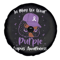 Lupus Awareness Spare Tire Cover African American Black Women Fight Lupus Purple Ribbon