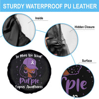 Lupus Awareness Spare Tire Cover African American Black Women Fight Lupus Purple Ribbon