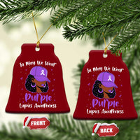 Lupus Awareness Ceramic Ornament African American Black Women Fight Lupus Purple Ribbon