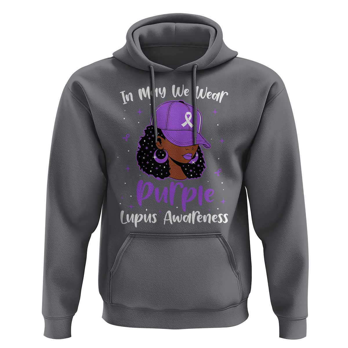 Lupus Awareness Hoodie African American Black Women Fight Lupus Purple Ribbon