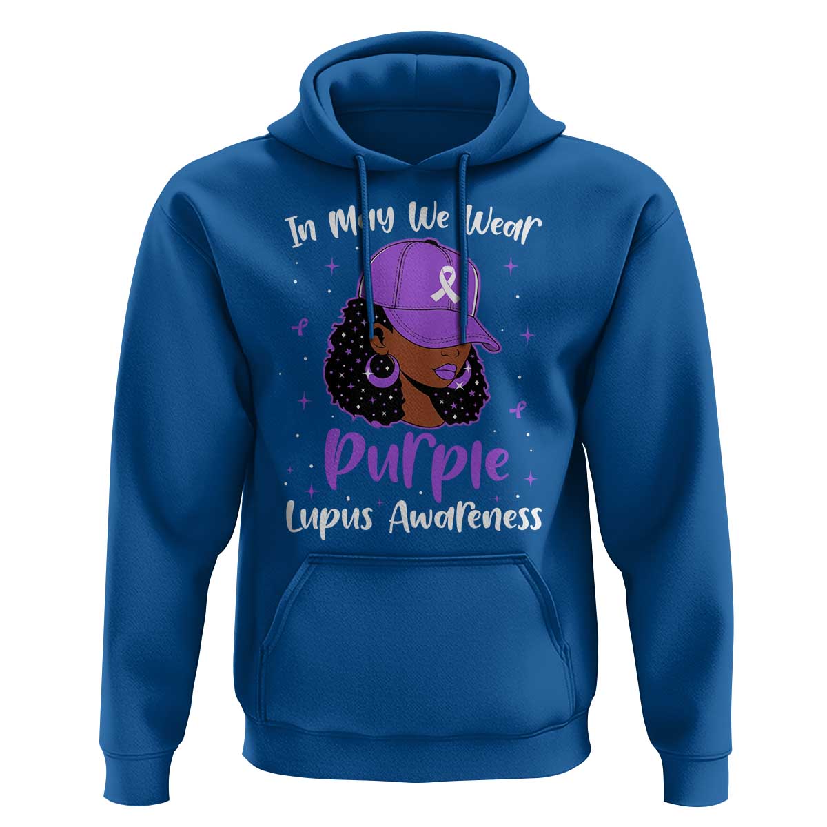 Lupus Awareness Hoodie African American Black Women Fight Lupus Purple Ribbon