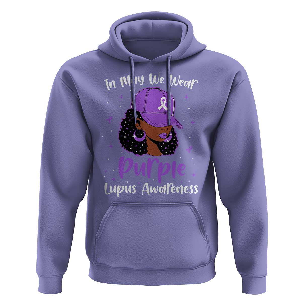 Lupus Awareness Hoodie African American Black Women Fight Lupus Purple Ribbon