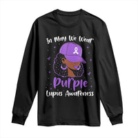 Lupus Awareness Long Sleeve Shirt African American Black Women Fight Lupus Purple Ribbon