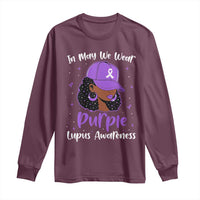 Lupus Awareness Long Sleeve Shirt African American Black Women Fight Lupus Purple Ribbon