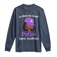 Lupus Awareness Long Sleeve Shirt African American Black Women Fight Lupus Purple Ribbon